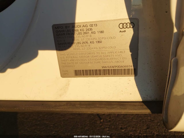 2013 AUDI Q5 WA1LFAFP0DA069741 Photo 8