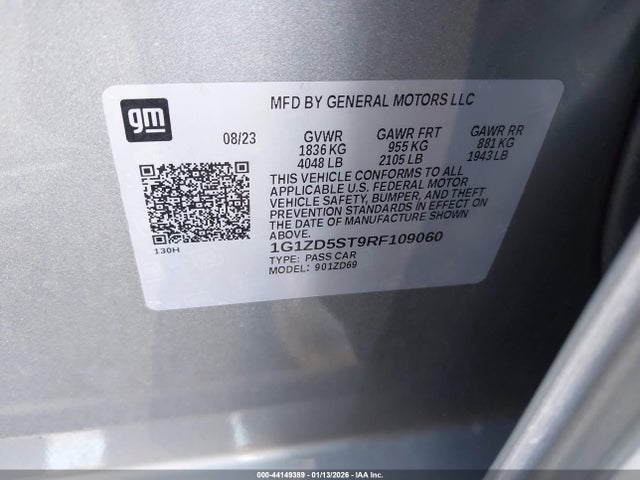 1G1ZD5ST9RF109060 Chevrolet Malibu Fwd 1lt