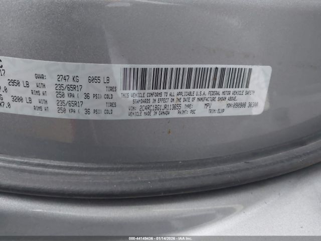 2018 CHRYSLER PACIFICA 2C4RC1BG1JR113655 Photo 8