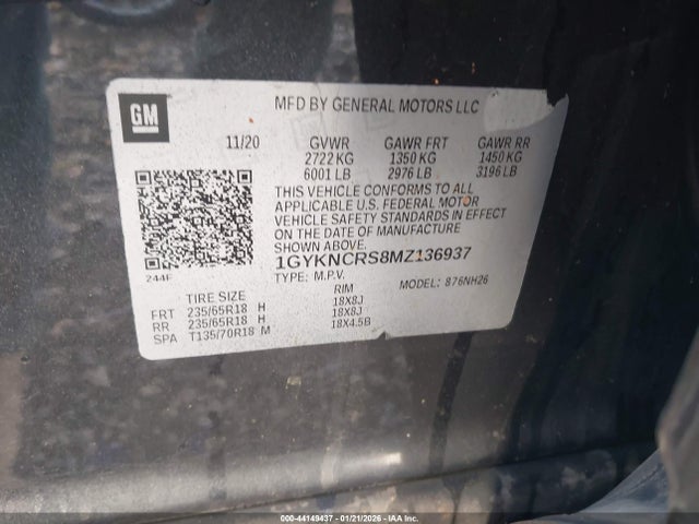 2021 CADILLAC XT5 1GYKNCRS8MZ136937 Photo 8