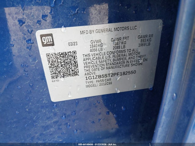 1G1ZB5ST2PF182550 Chevrolet Malibu Fwd Ls