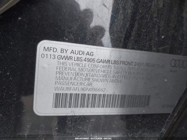 2013 AUDI A4 WAUBFAFL9DN036662 Photo 8