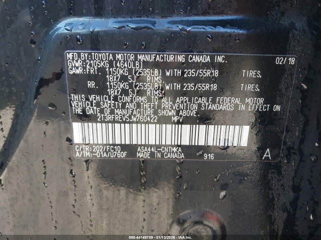 Toyota Rav4 Adventure 2018 2T3RFREV5JW760422 Image 9