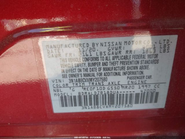 2021 NISSAN SENTRA 3N1AB8CVXMY207580 Photo 8