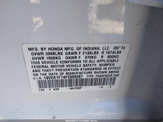 2015 ACURA ILX 19VDE1F74FE009287 Photo 8