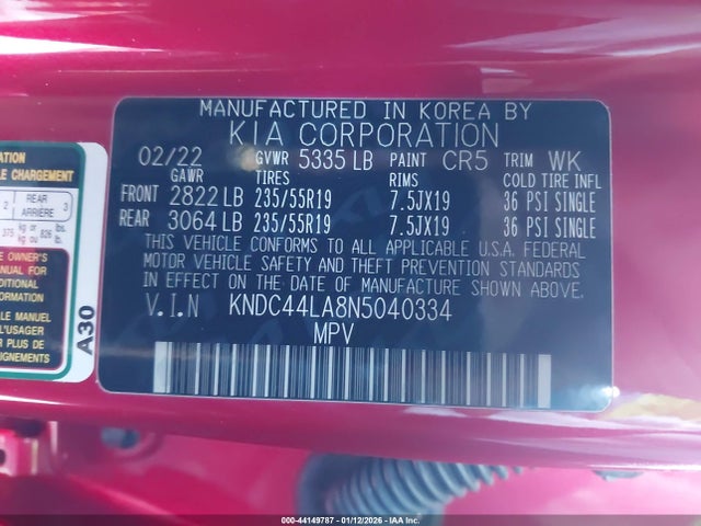 KIA Ev6 Gt-line 2022 KNDC44LA8N5040334 Image 9