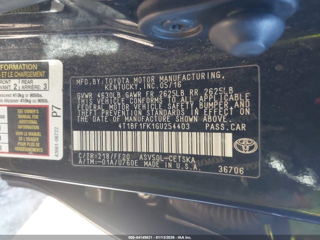 4T1BF1FK1GU254403 Toyota CAMRY SE
