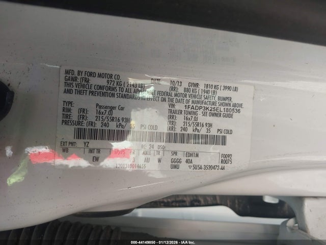 1FADP3K25EL180536 Ford FOCUS SE
