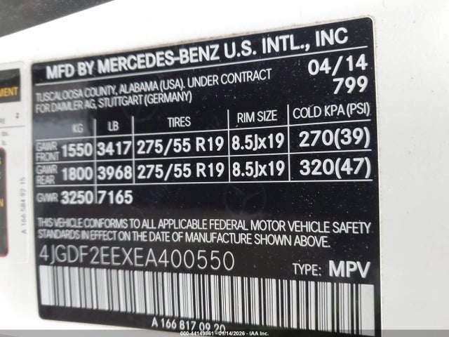 2014 MERCEDES-BENZ GL 350 BLUETEC 4JGDF2EEXEA400550 Photo 8