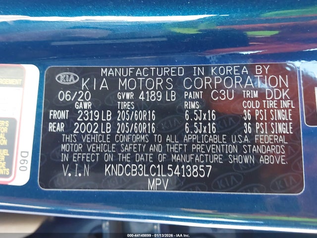 KIA Niro Lxs 2020 KNDCB3LC1L5413857 Image 9