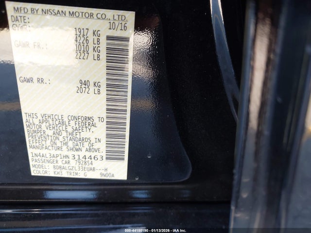 1N4AL3AP1HN314463 Nissan Altima 2.5 S
