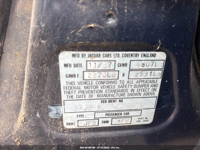 1988 JAGUAR XJ6 SAJHV1645JC533614 Photo 8