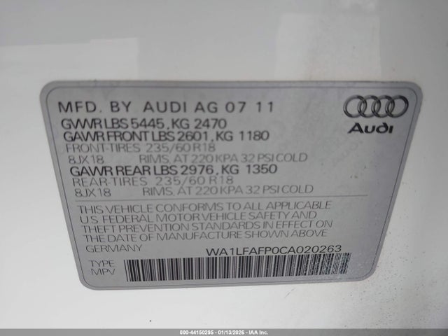 2012 AUDI Q5 WA1LFAFP0CA020263 Photo 8