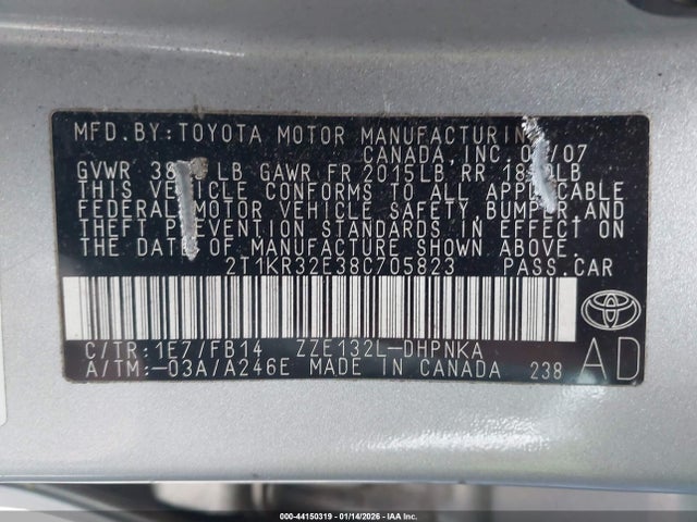 2008 TOYOTA MATRIX 2T1KR32E38C705823 Photo 8