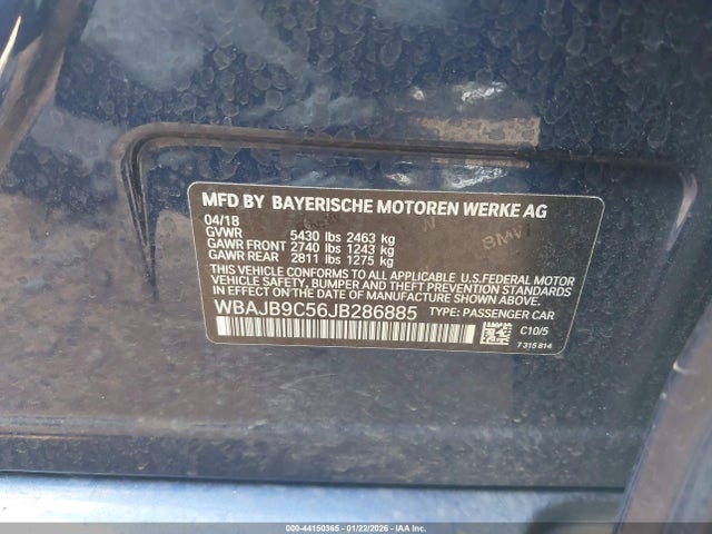 2018 BMW M550I WBAJB9C56JB286885 Photo 8