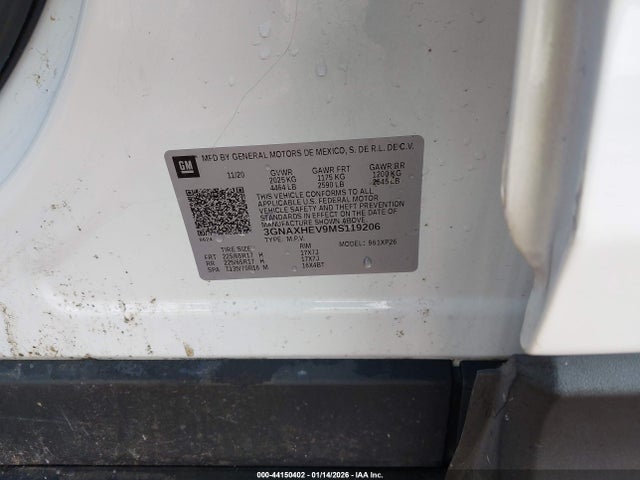 3GNAXHEV9MS119206 Chevrolet Equinox Fwd Ls
