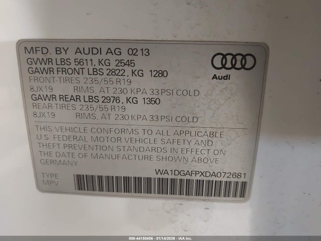 2013 AUDI Q5 WA1DGAFPXDA072681 Photo 8