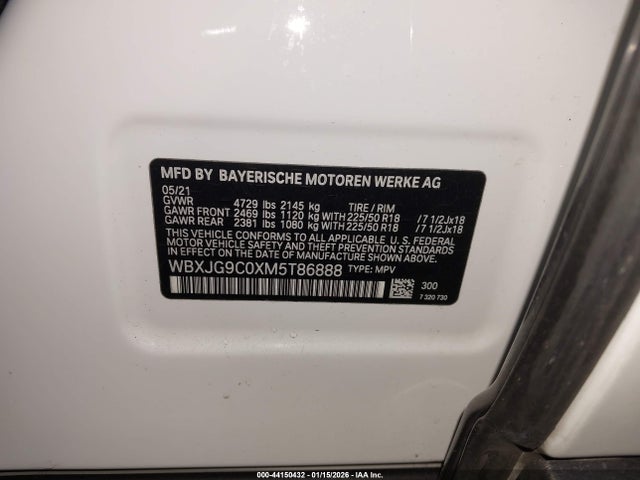 2021 BMW X1 WBXJG9C0XM5T86888 Photo 8