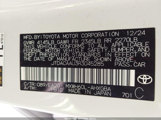 Toyota PRIUS XLE 2024 JTDACAAU3R3045285 Image 9