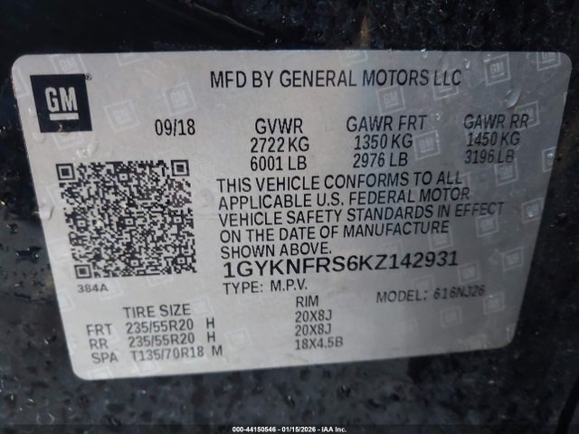 2019 CADILLAC XT5 1GYKNFRS6KZ142931 Photo 8