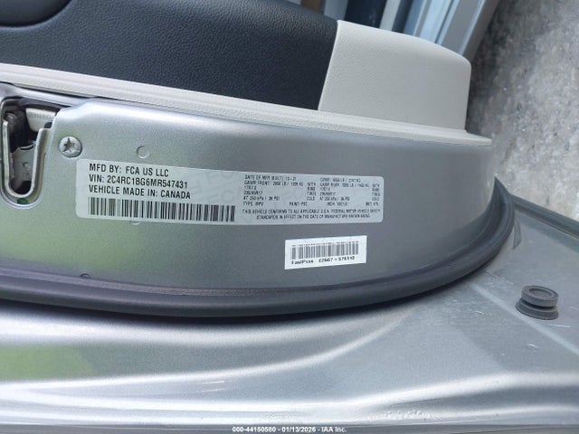 2021 CHRYSLER PACIFICA 2C4RC1BG6MR547431 Photo 8