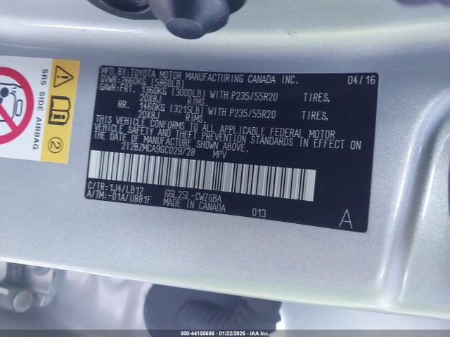Lexus RX 350 2016 2T2BZMCA9GC029728 Image 9