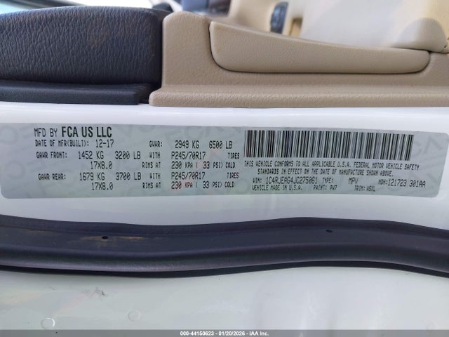 2018 JEEP GRAND CHEROKEE 1C4RJEAG4JC275061 Photo 8