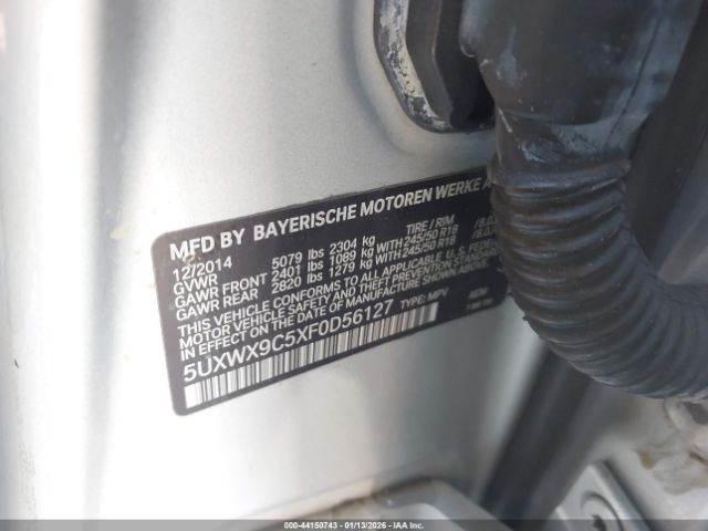 2015 BMW X3 5UXWX9C5XF0D56127 Photo 8