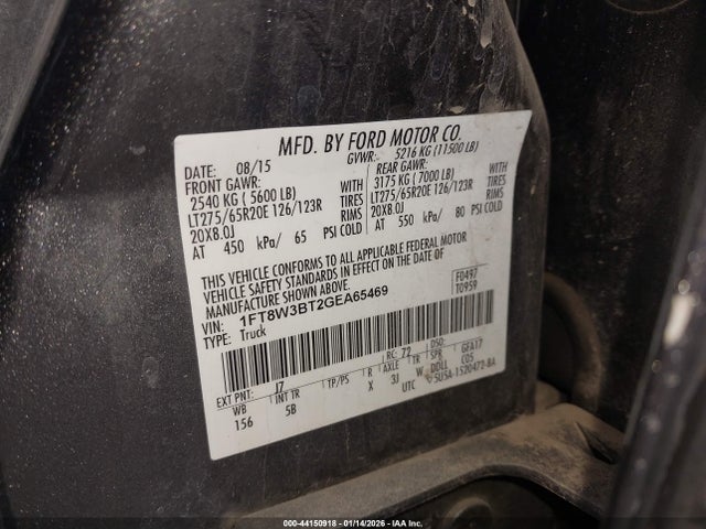Ford F-350 Lariat 2016 1FT8W3BT2GEA65469 Image 9