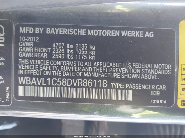 2013 BMW X1 WBAVL1C58DVR86118 Photo 8