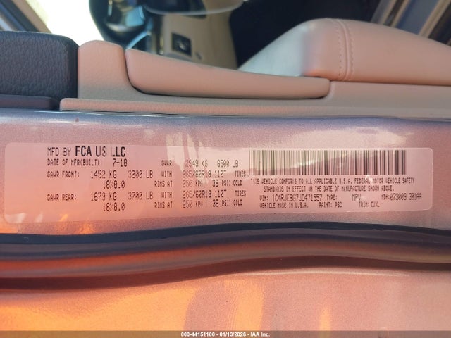 2018 JEEP GRAND CHEROKEE 1C4RJEBG7JC471557 Photo 8