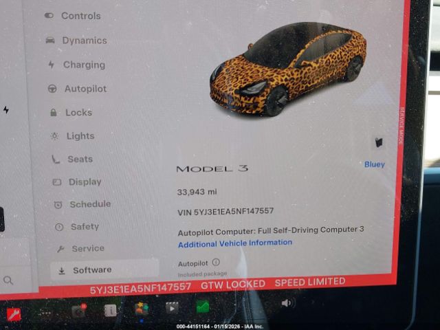 2022 TESLA MODEL 3 5YJ3E1EA5NF147557 Photo 6