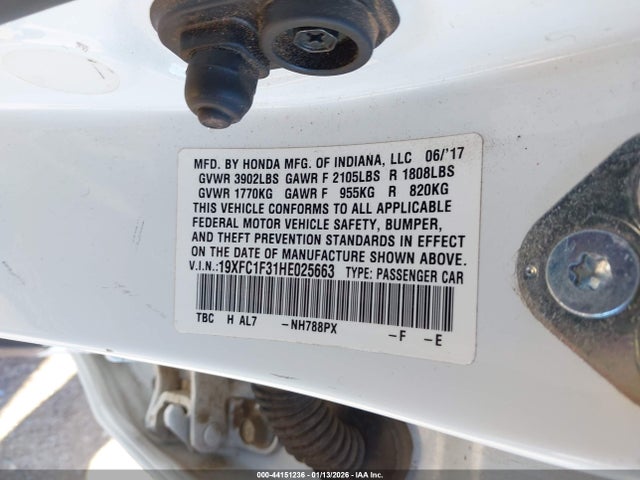 19XFC1F31HE025663 Honda Civic Ex-t