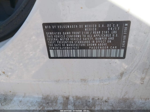 2017 VOLKSWAGEN JETTA 3VW2B7AJ4HM407537 Photo 8
