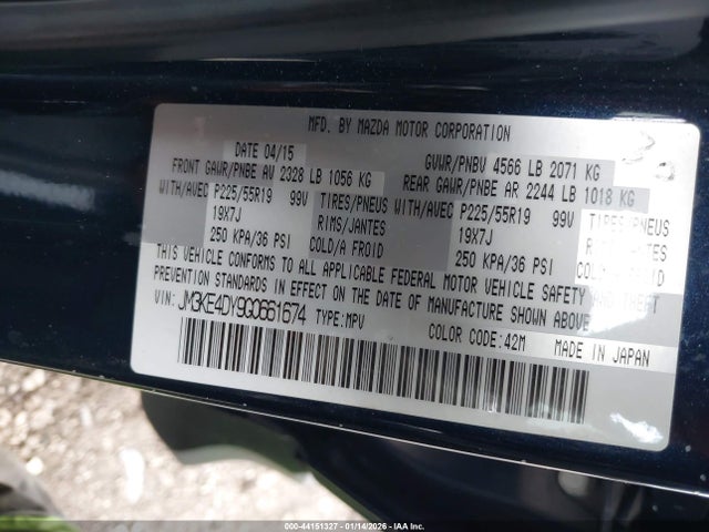 JM3KE4DY9G0661674 Mazda Cx-5 Grand Touring
