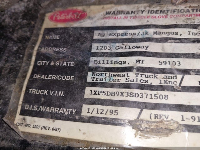 Продаж на аукціоні авто 1995 Peterbilt 379, vin: 1XP5DB9X3SD371508, номер лоту: 44151328