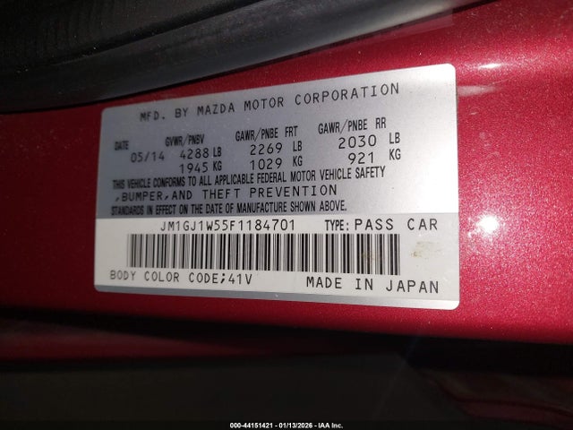 2015 MAZDA MAZDA6 JM1GJ1W55F1184701 Photo 8