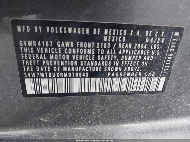 2024 VOLKSWAGEN JETTA 3VW7M7BUXRM076943 Photo 8