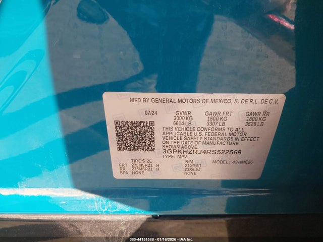 3GPKHZRJ4RS522569 Honda Prologue Elite