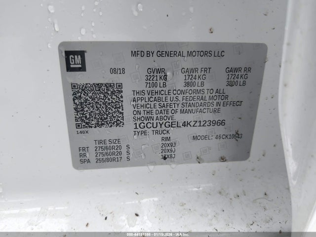 1GCUYGEL4KZ123966 Chevrolet Silverado 1500 Ltz
