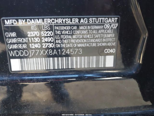 2008 MERCEDES-BENZ CLS 63 AMG WDDDJ77XX8A124573 Photo 8