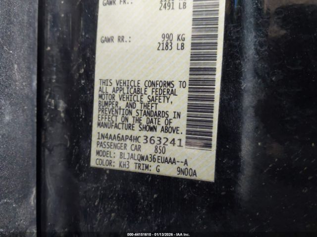 2017 NISSAN MAXIMA 1N4AA6AP4HC363241 Photo 8