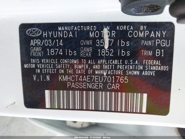 Hyundai ACCENT GLS 2014 KMHCT4AE7EU701765 Image 9