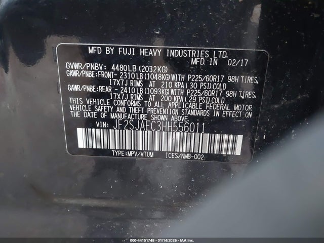 Subaru Forester 2.5i Premium 2017 JF2SJAEC3HH556011 Image 9