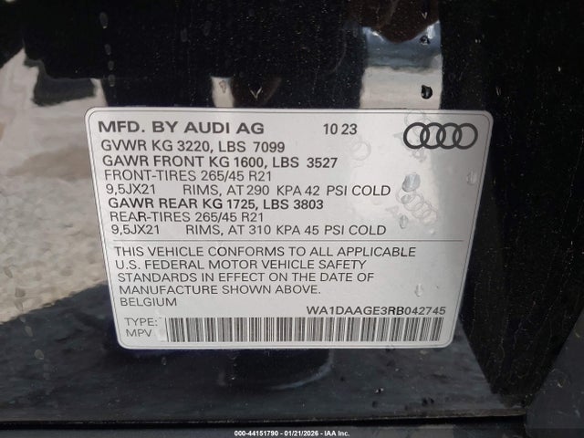 2024 AUDI Q8 E-TRON WA1DAAGE3RB042745 Photo 8
