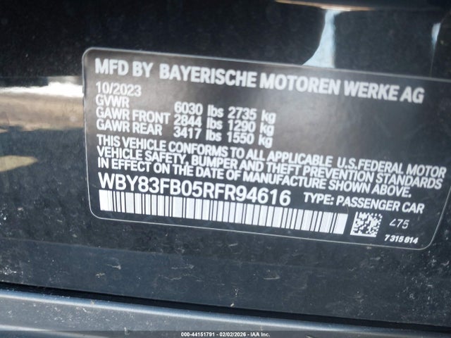 WBY83FB05RFR94616 BMW I4 Gran Coupe Xdrive40