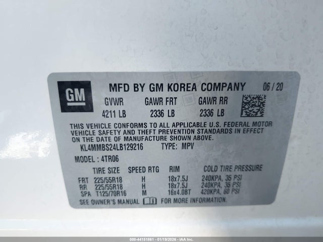 KL4MMBS24LB129216 Buick Encore Gx Fwd Preferred
