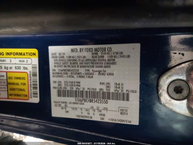 2024 FORD MUSTANG 1FA6P8CF8R5423550 Photo 8