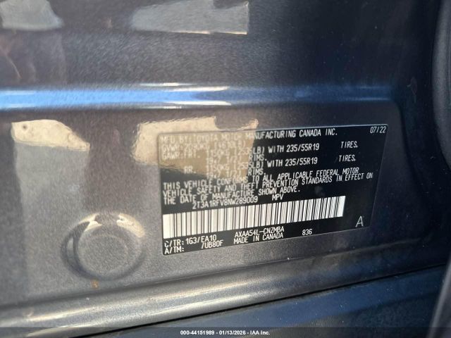 2022 TOYOTA RAV4 2T3A1RFV8NW289009 Photo 8