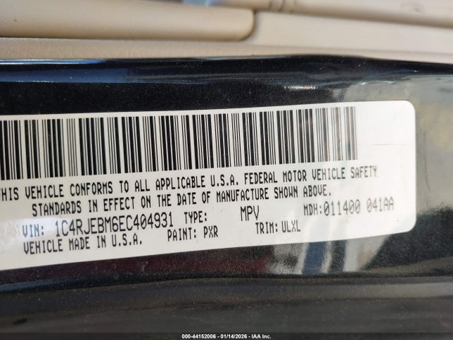 1C4RJEBM6EC404931 Jeep Grand Cherokee Limited